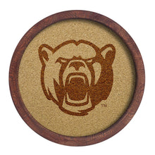 Load image into Gallery viewer, Baylor Bears: Mascot - &quot;Faux&quot; Barrel Framed Cork Board Monochrome Logo