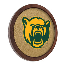 Load image into Gallery viewer, Baylor Bears: Mascot - &quot;Faux&quot; Barrel Framed Cork Board Color Logo