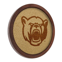 Load image into Gallery viewer, Baylor Bears: Mascot - &quot;Faux&quot; Barrel Framed Cork Board Monochrome Logo