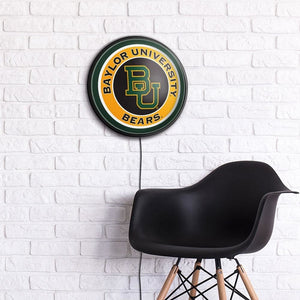 Baylor Bears: Round Slimline Lighted Wall Sign - The Fan-Brand