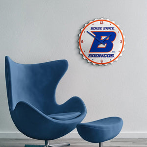 Boise State Broncos: "B" Logo - Bottle Cap Wall Clock - The Fan-Brand