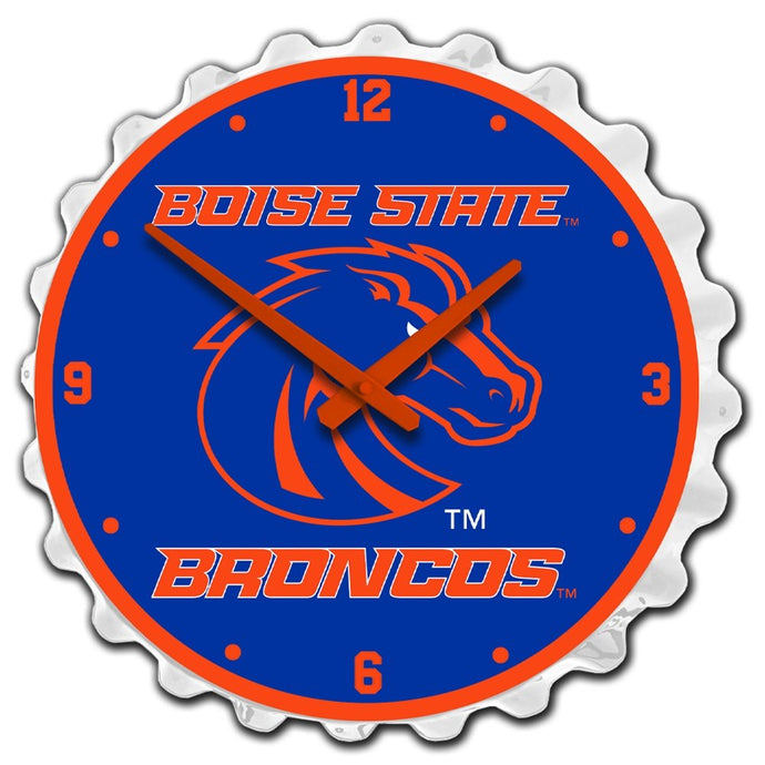 Boise State Broncos: Broncos - Bottle Cap Wall Clock - The Fan-Brand