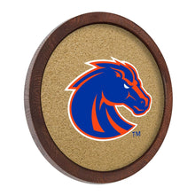 Load image into Gallery viewer, Boise State Broncos: &quot;Faux&quot; Barrel Framed Cork Board Color Logo