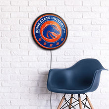 Load image into Gallery viewer, Boise State Broncos: Orange - Round Slimline Lighted Wall Sign - The Fan-Brand