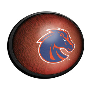 Boise State Broncos: Pigskin - Oval Slimline Lighted Wall Sign Default Title