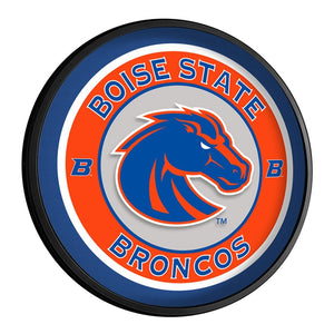 Boise State Broncos: Round Slimline Lighted Wall Sign - The Fan-Brand