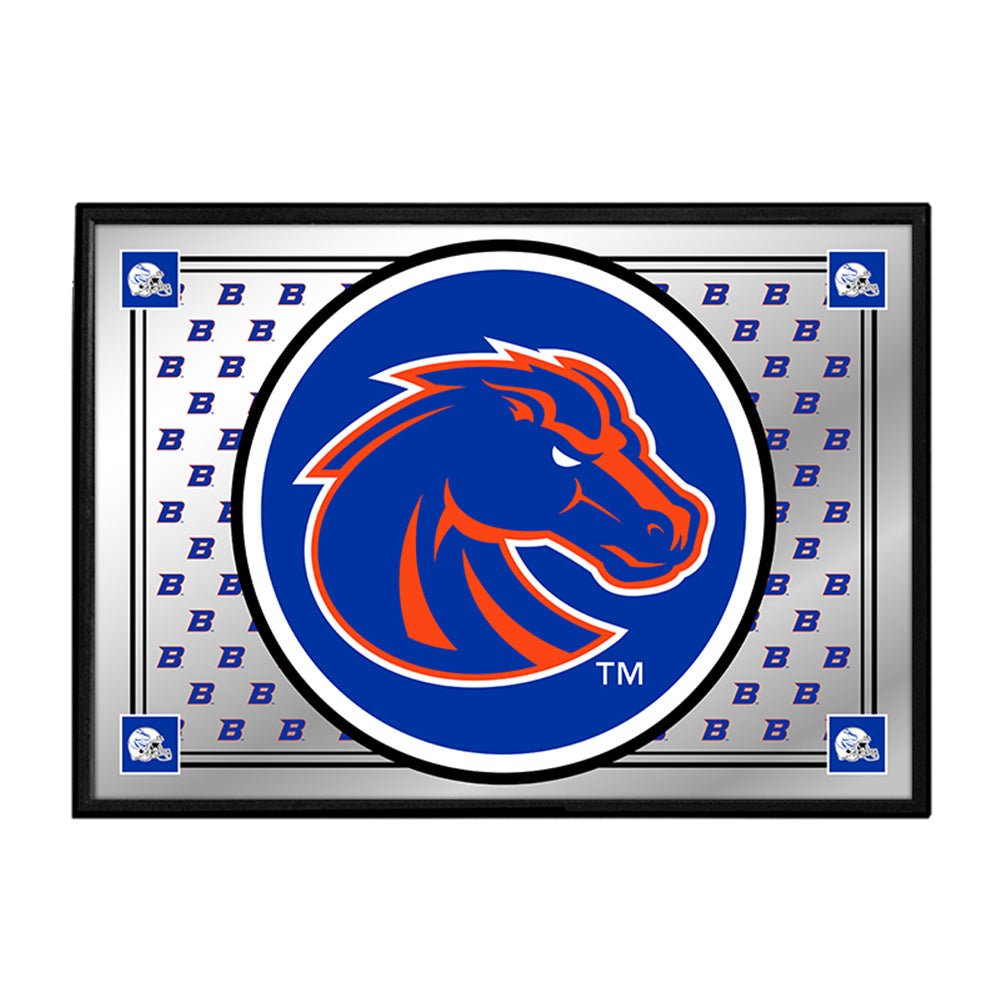 Boise State Broncos: Team Spirit - Framed Mirrored Wall Sign - The Fan-Brand