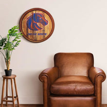 Load image into Gallery viewer, Boise State Broncos: Weathered &quot;Faux&quot; Barrel Top Sign - The Fan-Brand