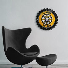 Load image into Gallery viewer, Boston Bruins: Bottle Cap Wall Clock - The Fan-Brand
