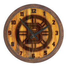 Load image into Gallery viewer, Boston Bruins: Branded &quot;Faux&quot; Barrel Top Wall Clock - The Fan-Brand