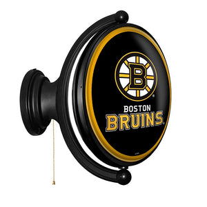 Boston Bruins: Original Oval Rotating Lighted Wall Sign - The Fan-Brand