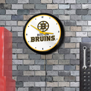 Boston Bruins: Retro Lighted Wall Clock - The Fan-Brand