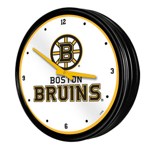 Boston Bruins: Retro Lighted Wall Clock - The Fan-Brand