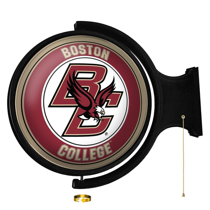 Boston College Eagles: Original Round Rotating Lighted Wall Sign - The Fan-Brand