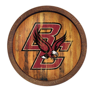 Boston College Eagles: Weathered "Faux" Barrel Top Sign - The Fan-Brand