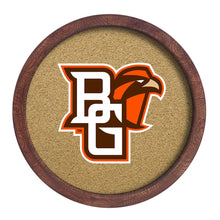 Load image into Gallery viewer, Bowling Green Falcons: &quot;Faux&quot; Barrel Framed Cork Board - The Fan-Brand