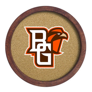 Bowling Green Falcons: "Faux" Barrel Framed Cork Board - The Fan-Brand