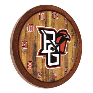 Bowling Green Falcons: "Faux" Barrel Top Wall Clock - The Fan-Brand