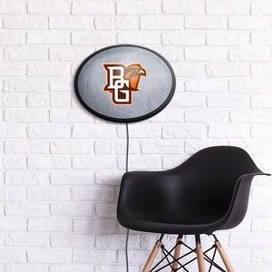 Bowling Green Falcons: Ice Rink - Oval Slimline Lighted Wall Sign - The Fan-Brand