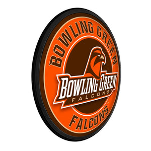 Bowling Green Falcons: Round Slimline Lighted Wall Sign - The Fan-Brand