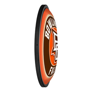 Bowling Green Falcons: Wordmark - Round Slimline Lighted Wall Sign - The Fan-Brand