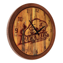Load image into Gallery viewer, Bucknell Bison: Branded &quot;Faux&quot; Barrel Top Wall Clock - The Fan-Brand