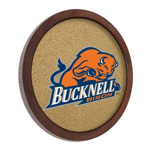 Bucknell Bison: "Faux" Barrel Framed Cork Board - The Fan-Brand