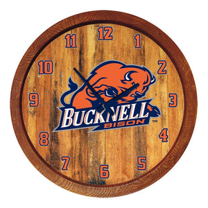 Bucknell Bison: "Faux" Barrel Top Wall Clock - The Fan-Brand