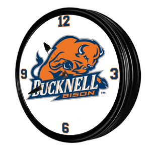 Bucknell Bison: Retro Lighted Wall Clock - The Fan-Brand