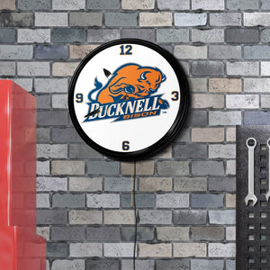 Bucknell Bison: Retro Lighted Wall Clock - The Fan-Brand