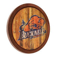 Load image into Gallery viewer, Bucknell Bison: Weathered &quot;Faux&quot; Barrel Top Sign - The Fan-Brand