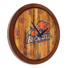 Load image into Gallery viewer, Bucknell Bison: Weathered &quot;Faux&quot; Barrel Top Wall Clock - The Fan-Brand