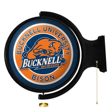 Load image into Gallery viewer, Bucknell Bisons: Go Bison - Original Round Rotating Lighted Wall Sign - The Fan-Brand