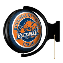 Load image into Gallery viewer, Bucknell Bisons: Go Bison - Original Round Rotating Lighted Wall Sign - The Fan-Brand