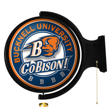 Load image into Gallery viewer, Bucknell Bisons: Original Round Rotating Lighted Wall Sign - The Fan-Brand