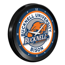 Load image into Gallery viewer, Bucknell Bisons: Ribbed Frame Wall Clock - The Fan-Brand