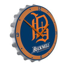 Load image into Gallery viewer, Bucknell Bisons: Script Logo - Bottle Cap Wall Clock - The Fan-Brand