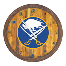 Load image into Gallery viewer, Buffalo Sabres: &quot;Faux&quot; Barrel Top Wall Clock - The Fan-Brand