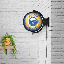 Load image into Gallery viewer, Buffalo Sabres: Original Round Rotating Lighted Wall Sign - The Fan-Brand