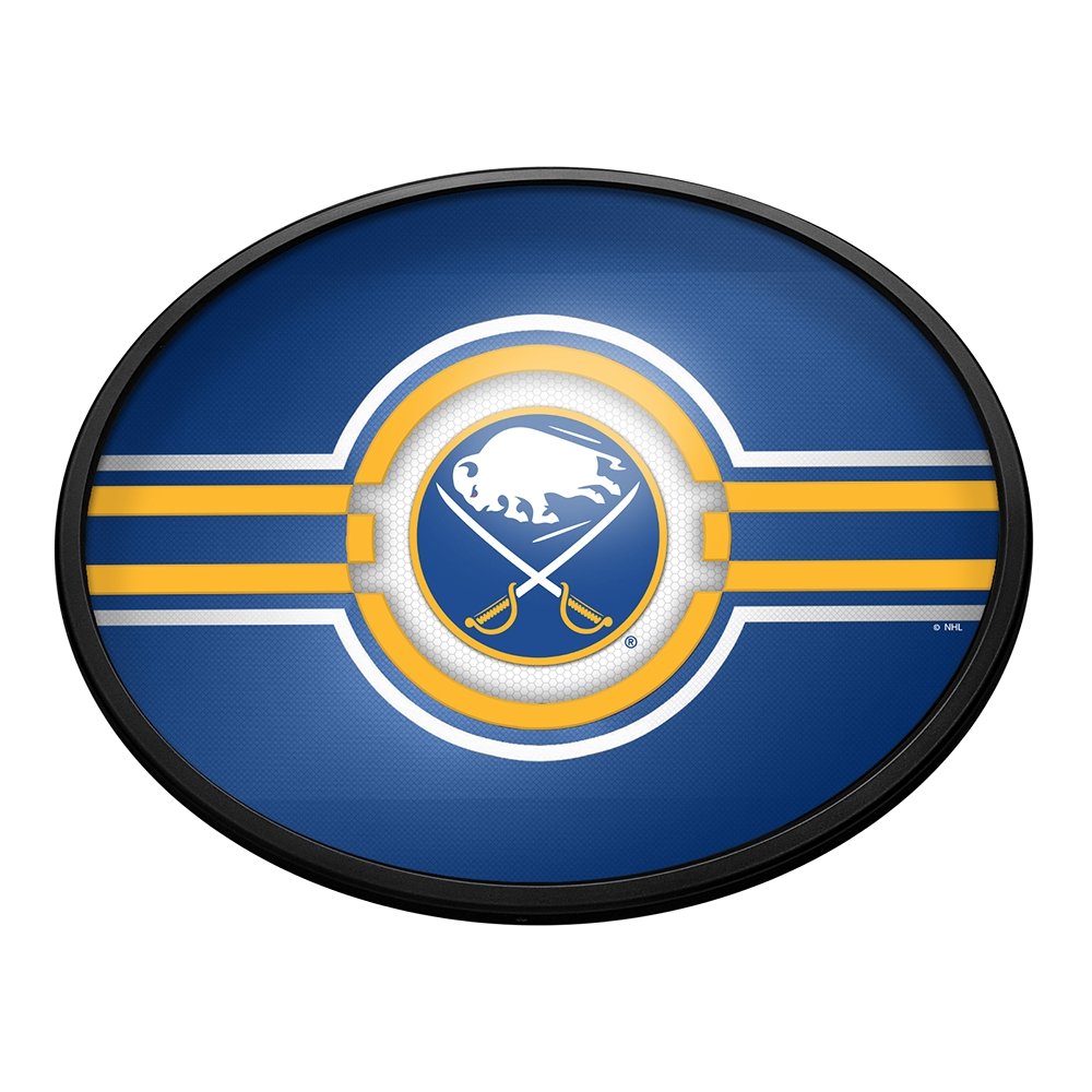 Buffalo Sabres: Oval Slimline Lighted Wall Sign - The Fan-Brand