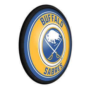 Buffalo Sabres: Round Slimline Lighted Wall Sign - The Fan-Brand