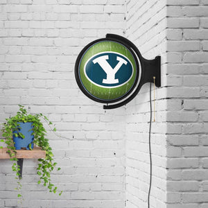 BYU Cougars: On the 50 - Rotating Lighted Wall Sign - The Fan-Brand