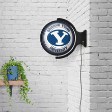 Load image into Gallery viewer, BYU Cougars: Original Round Rotating Lighted Wall Sign - The Fan-Brand