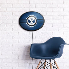 Load image into Gallery viewer, BYU Cougars: Oval Slimline Lighted Wall Sign - The Fan-Brand