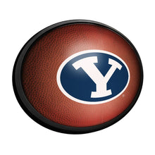 Load image into Gallery viewer, BYU Cougars: Pigskin - Oval Slimline Lighted Wall Sign - The Fan-Brand