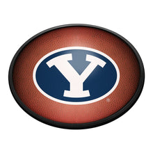 Load image into Gallery viewer, BYU Cougars: Pigskin - Oval Slimline Lighted Wall Sign - The Fan-Brand