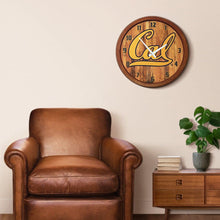 Load image into Gallery viewer, Cal Bears: &quot;Faux&quot; Barrel Top Wall Clock - The Fan-Brand