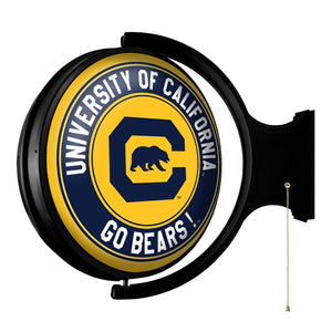 Cal Bears: Go Bears! - Original Round Rotating Lighted Wall Sign - The Fan-Brand