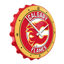 Load image into Gallery viewer, Calgary Flames: Bottle Cap Wall Clock - The Fan-Brand