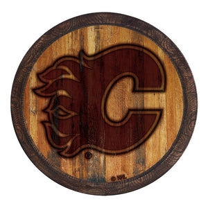 Calgary Flames: Branded "Faux" Barrel Top Sign - The Fan-Brand